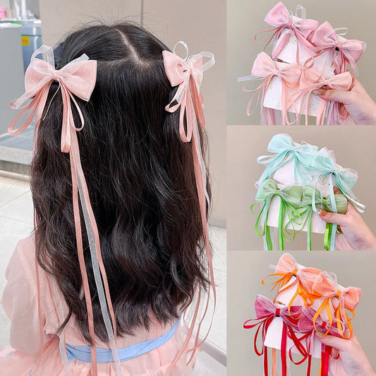 Kawaii Floral Bow Hairpins for Girls 🌸✨ Adorable Baby Headwear & Accessories!