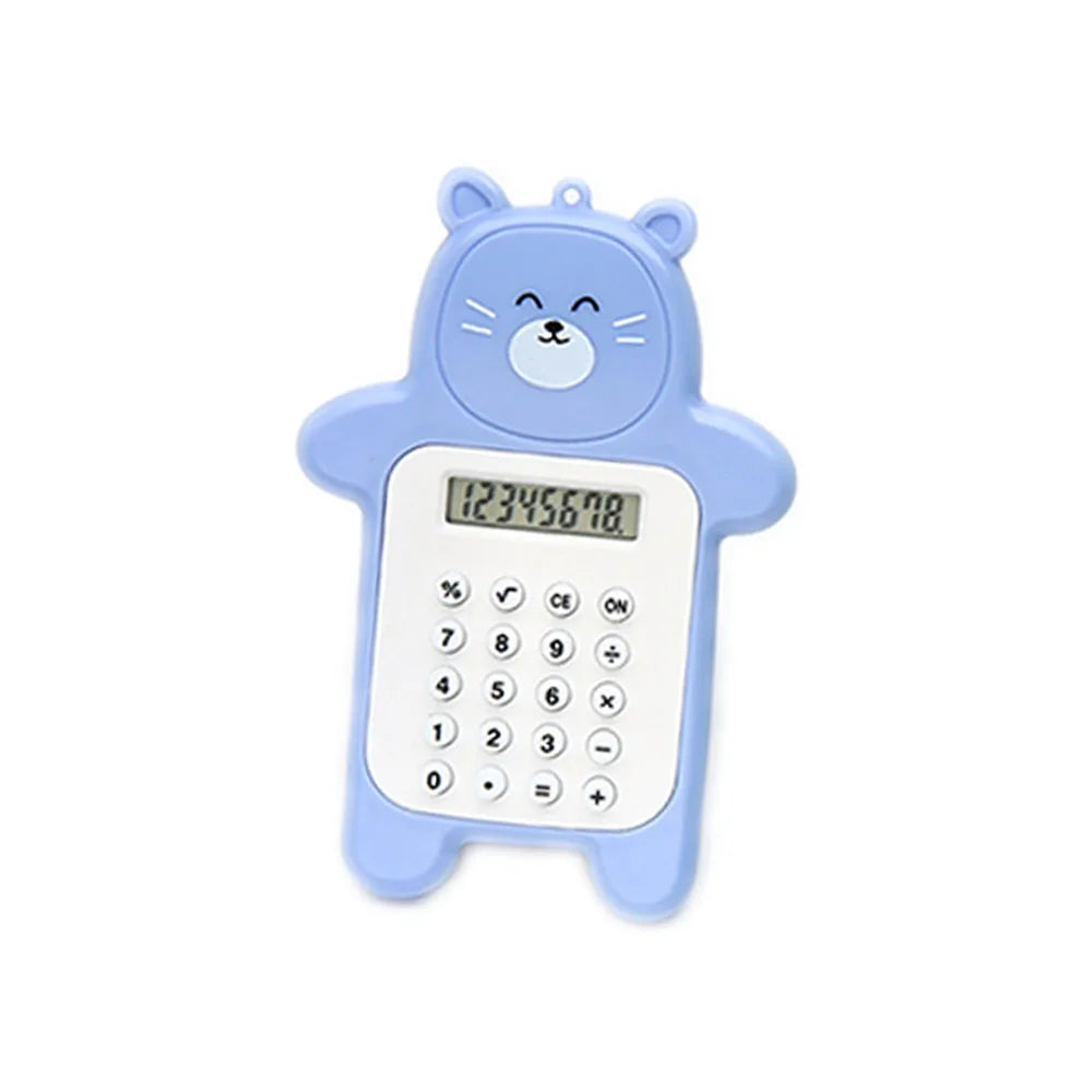 Adorable Pocket-Sized Kawaii Calculator - Cute Cartoon Design with 8-Digit Display 🌟📚