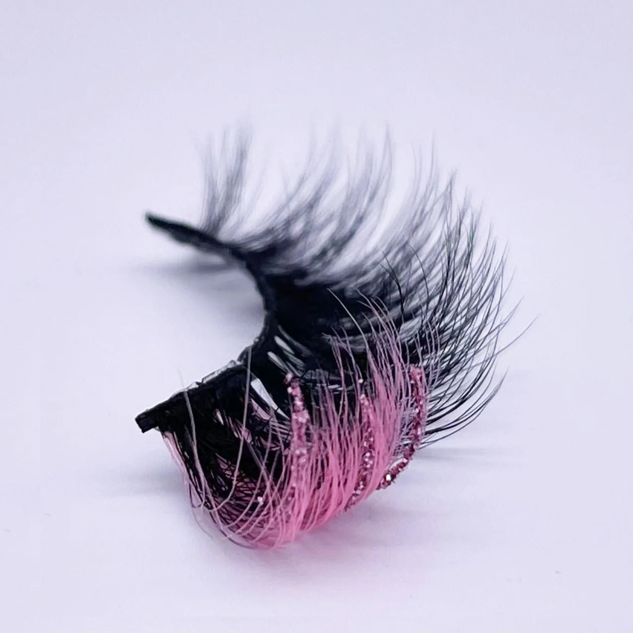 ✨ Kawaii Glitter Ombre 20MM Mink Lashes 🌈 | Dramatic & Colorful Fake Eyelashes 💖