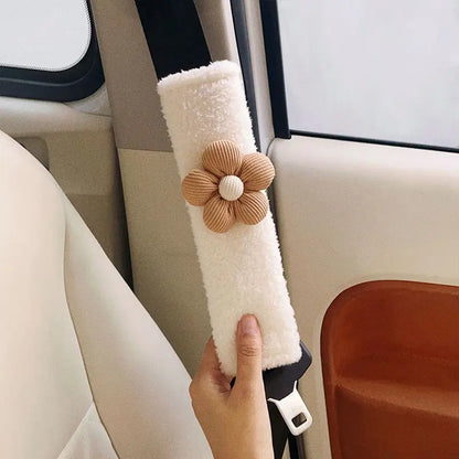 Kawaii Cartoon Bear Seat Belt Cover 🐻✨ | Soft Plush Shoulder Pad Protector for Cute Car Styling 🚗💕