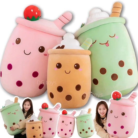 Bubble Tea Buddy ☕️🧸 Plushie - Cute Room Decor & Soft Hug Cushion 🎁✨ - Pixie Quill