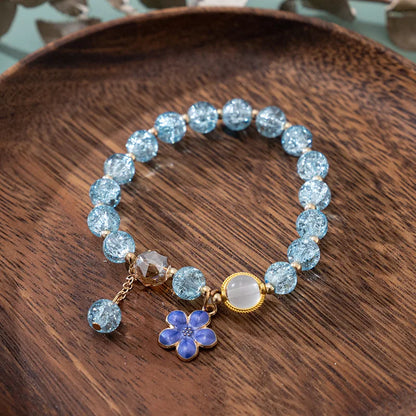 🌸 Adorable Cherry Blossom Beaded Bracelet 🌸 | Sweet Pink Flower Charm | Perfect Gift for Girls 🎁✨