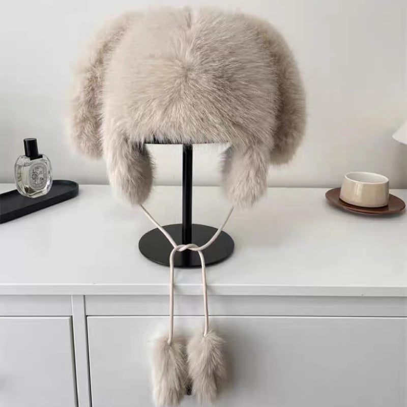 Kawaii Rabbit Ears Plush Winter Hat 🐰❄️ | Adorable Fisherman Style with Cozy Warmth!