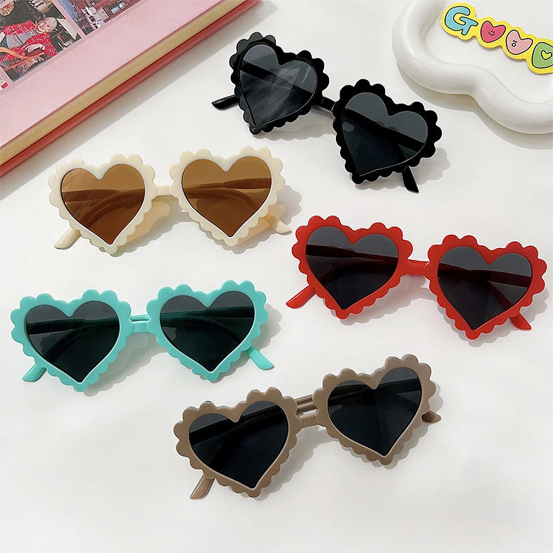 Cute Kawaii Kids' Heart-Shaped Sunflower Rabbit Ears Sunglasses 🌼🐇 | Polarized UV400 for Little Adventurers! 🕶️✨