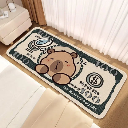 Kawaii Capybara Cashmere Carpet 🐾✨ | Adorable Anime Floor Mat for Cozy Spaces!