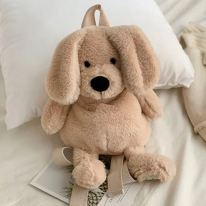 Kawaii Dog Plush Backpack 🎒🐶 - Adorable Cartoon Animal Bag for Girls & Kids! 🌟