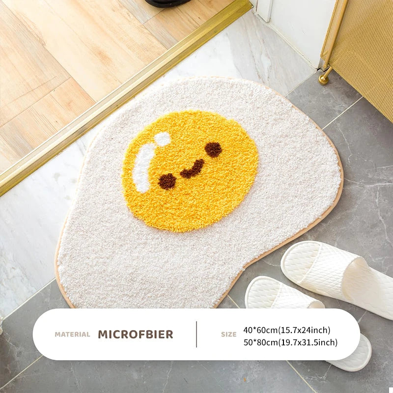 Kawaii Plush Non-Slip Bath Mat 🛁✨ Super Absorbent Microfiber Carpet for Cute Bathrooms - 40x60cm 🌈💖