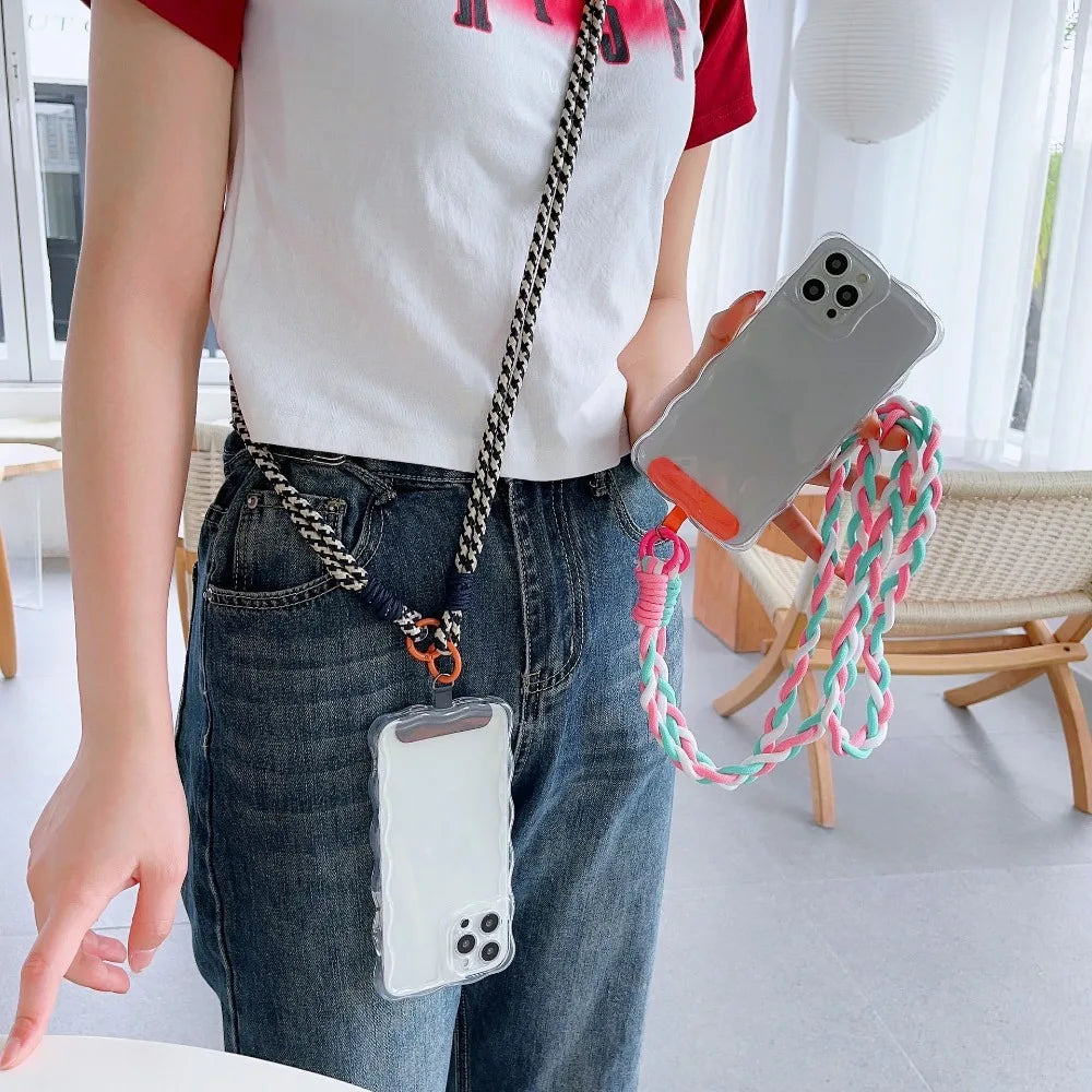Kawaii Adjustable Phone Lanyard 🌈✨ - Cute Detachable Crossbody Strap for All Phones! 📱💖