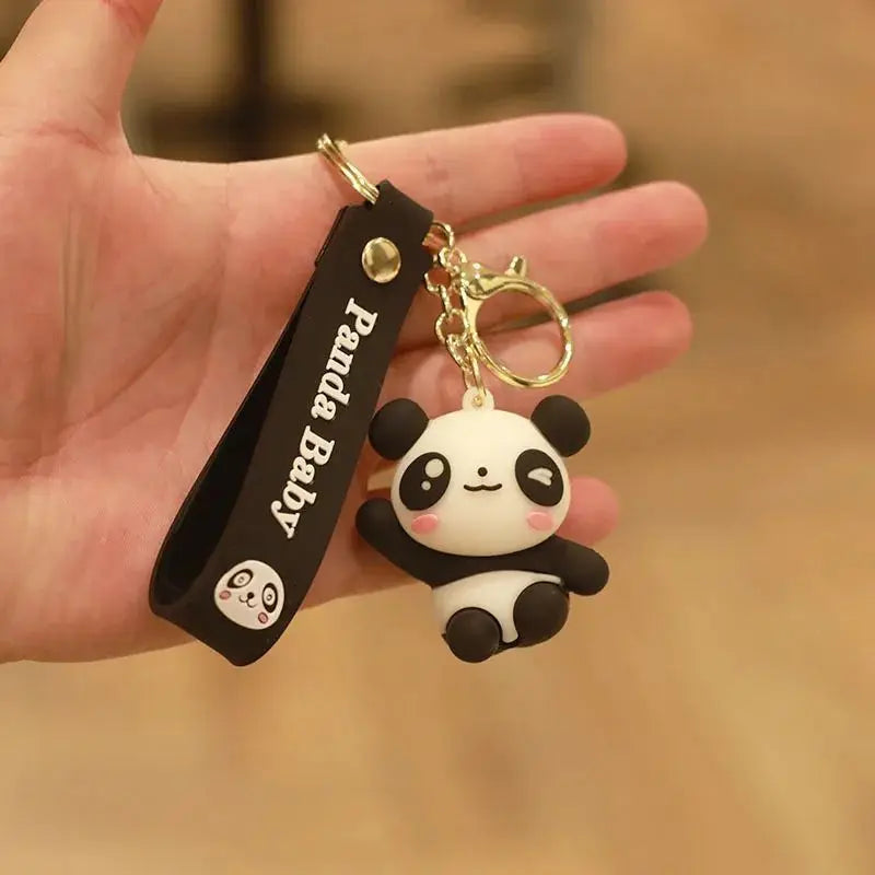 Kawaii Panda Plush Keychain 🐼✨ | Cute Taiyaki Doll Bag Pendant | Adorable Couples Keyring 🥳❤️