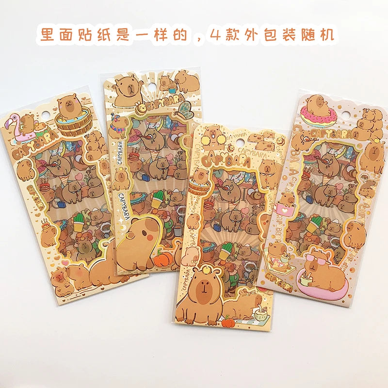 ✨ Adorable Capybara Sticker Set 🌟 Cute School Supplies & Diary Decor 🐾 Perfect for Scrapbooking & Sketchbooks! 📚💕 - Pixie Quill