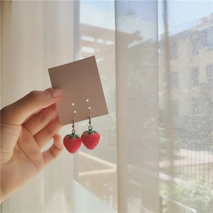 Kawaii Strawberry Drop Earrings 🍓✨ | Adorable Fashion Jewelry for Girls & Women 🎀 | Sweet Gifts & Hot Sale!