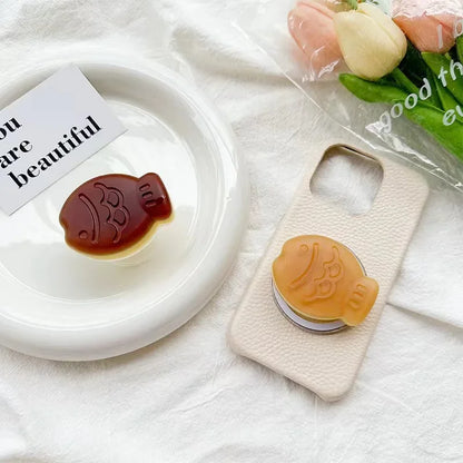 Kawaii 3D Taiyaki Phone Grip 🍡 | Magnetic MagSafe Stand & Socket for iPhone 📱✨