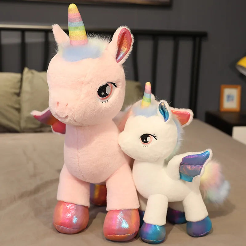 Pastel Rainbow Pegasus Sleeping Plush Pillow Toy For Kids Gift 🦄💖