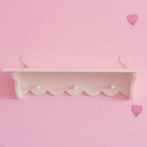 Kawaii Wooden Lace Wall Hanging Rack 🌟 | Adorable Storage & Display Shelf for Cozy Spaces 🏡✨