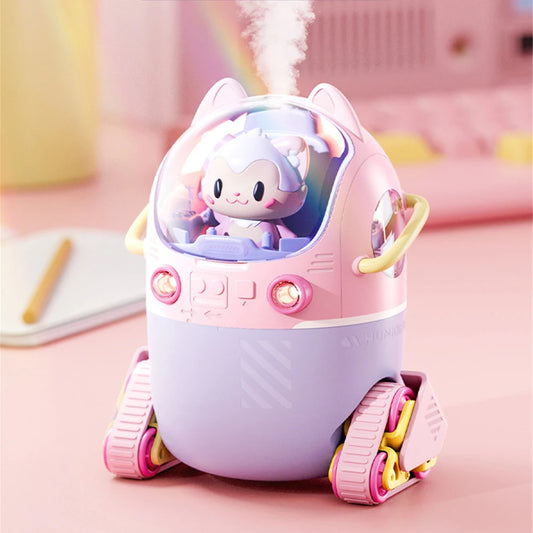 Kawaii Cartoon USB Humidifier 🌈✨ - Adorable Ultrasonic Aroma Diffuser with Cozy Warm Light for Home & Office! 🌸💧