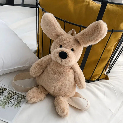 Kawaii Dog Plush Backpack 🎒🐶 - Adorable Cartoon Animal Bag for Girls & Kids! 🌟