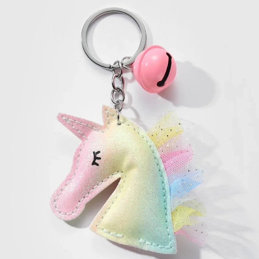Kawaii Unicorn Keychain 🌈✨ | Adorable Rainbow Leather Animal Pendant 🦄 | Cute Gift for Kids & Girls 🎁