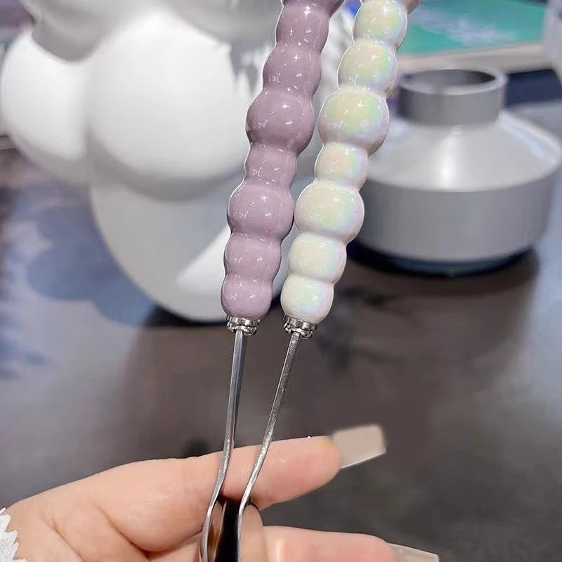 Kawaii Pearl Handle Spoon 🍦✨ | Adorable Stainless Steel Dessert Spoon for Ice Cream & Treats 🍰🌈