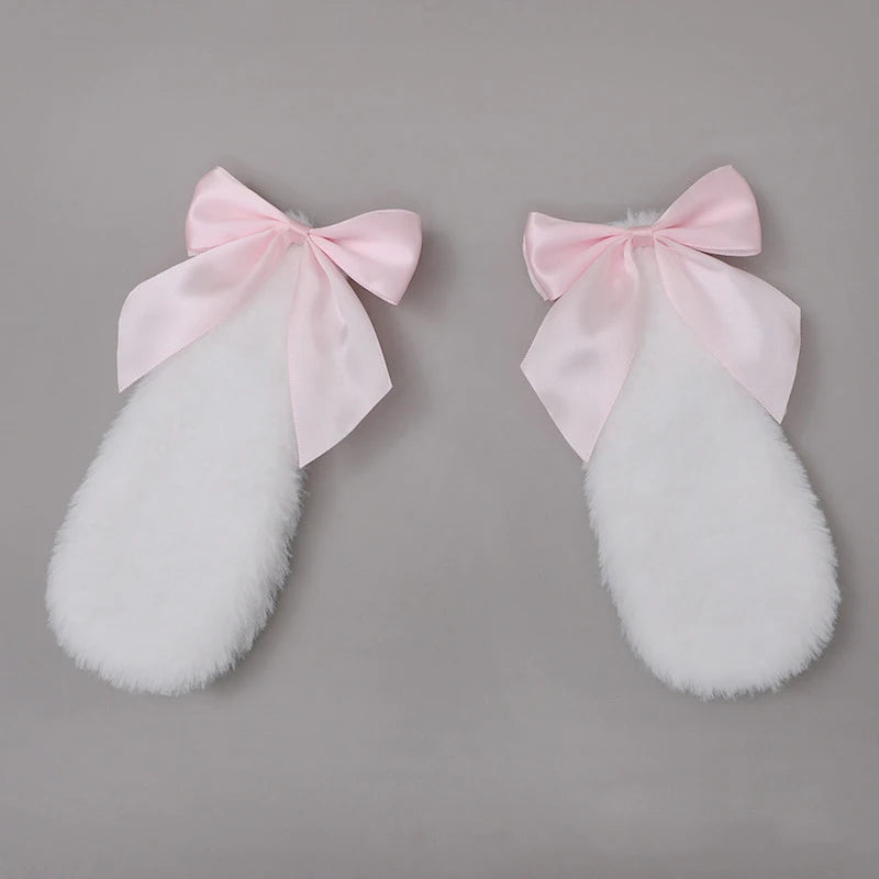 Lolita Bunny Ears Hairpin Cosplay Headwear For Women Anime Halloween 🐰🎀