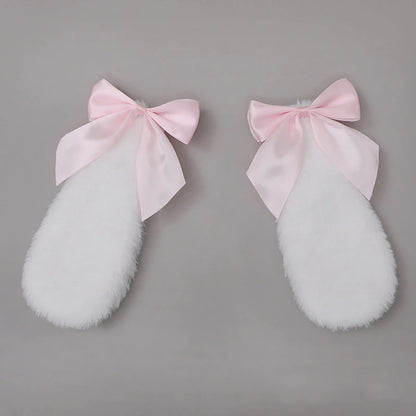 Lolita Bunny Ears Hairpin Cosplay Headwear For Women Anime Halloween 🐰🎀