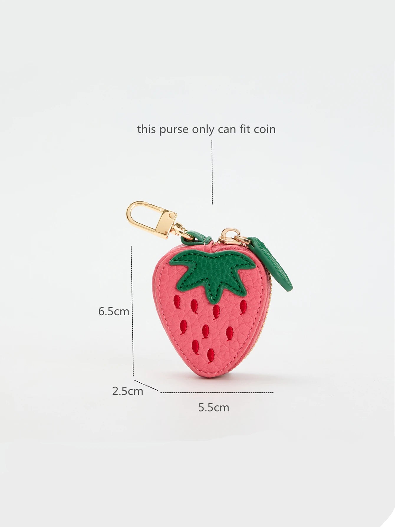 Kawaii Strawberry Coin Purse 🍓✨ Cute Mini Keychain Wallet for Girls & Women