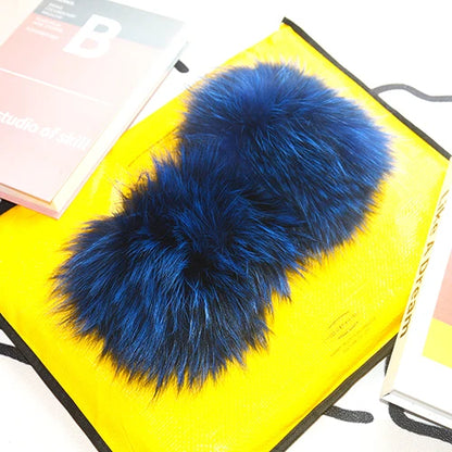 Fox Fur Cuff Arm Warmer For Women Real Fur Wristband Glove 🧣 Soft Cute Style