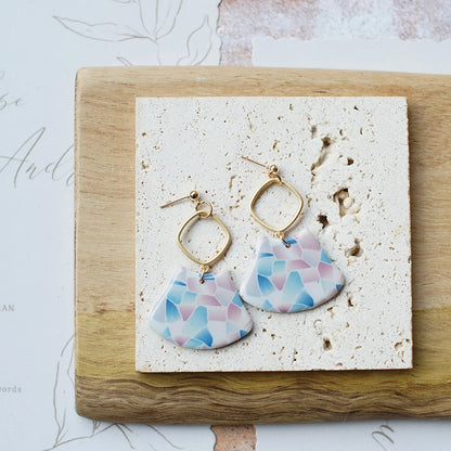 Trendy Fashion Rose Floral Dangle Pendant Enamel With Metal Parts Handmade Polymer Clay Earrings Sets Women's Accessories Gifts