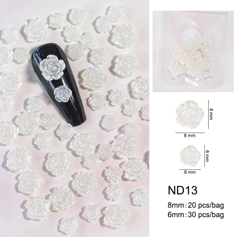 Cute Kawaii 3D Bear Bow Nail Art Charms ✨🎀 - 30pcs Macaron Matte Resin Decorations for DIY Nail Designs! 💅🐻