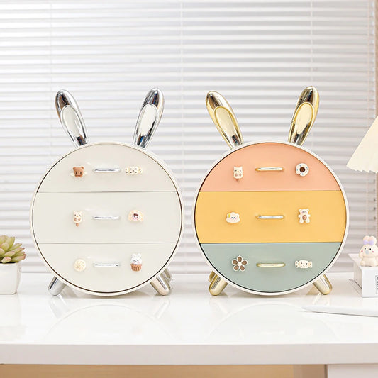 Kawaii Bunny Jewelry Organizer 🐰✨ - Cute Desktop Storage for Hair Accessories, Necklaces, Earrings & More! 💖🌟