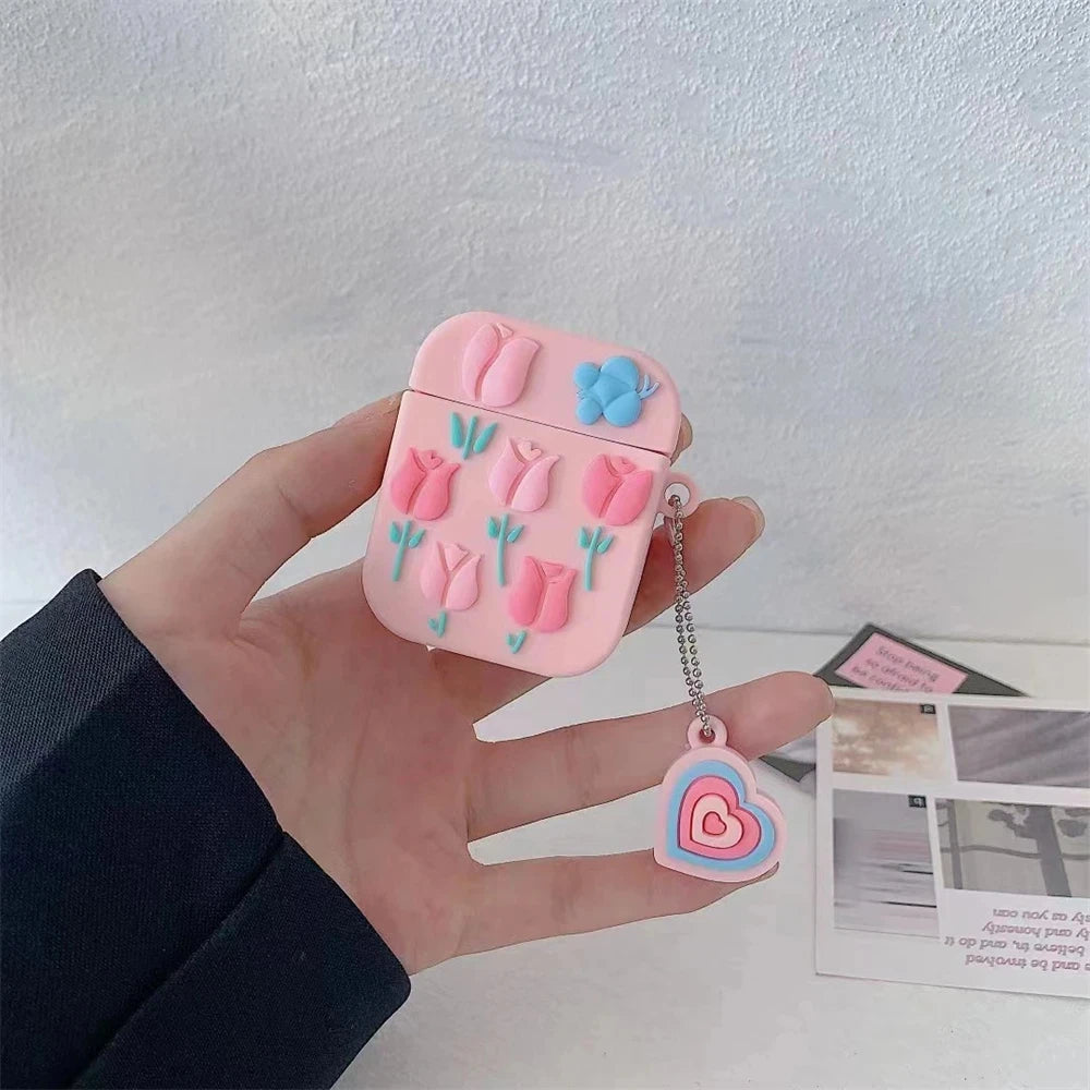 🥰 Adorable 3D Love Heart Robot Silicone Case for AirPods 💖 - Cute & Protective Cover for All Models! 🎧✨ - Pixie Quill