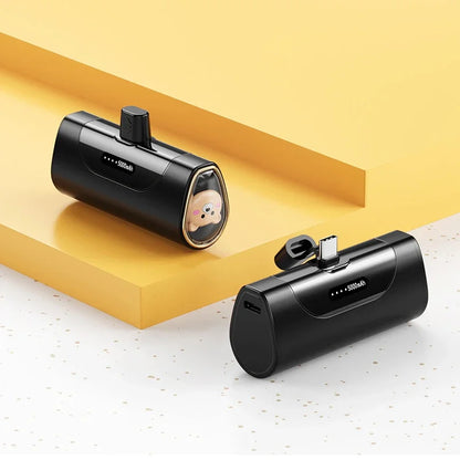 Kawaii 5000mAh Pet Power Bank 🐾💖 Mini Capsule Fast Charge for iPhone & Type-C! 🚀✨