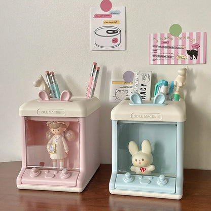 Kawaii House-Shaped Storage Box & Pen Holder 🌈🏠✨