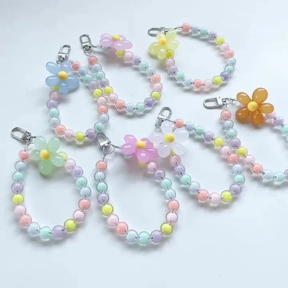Kawaii Macaron Mobile Phone Lanyard 🌈✨ | Colorful Bead Pendant for Women’s Cute Handheld Style 💖📱