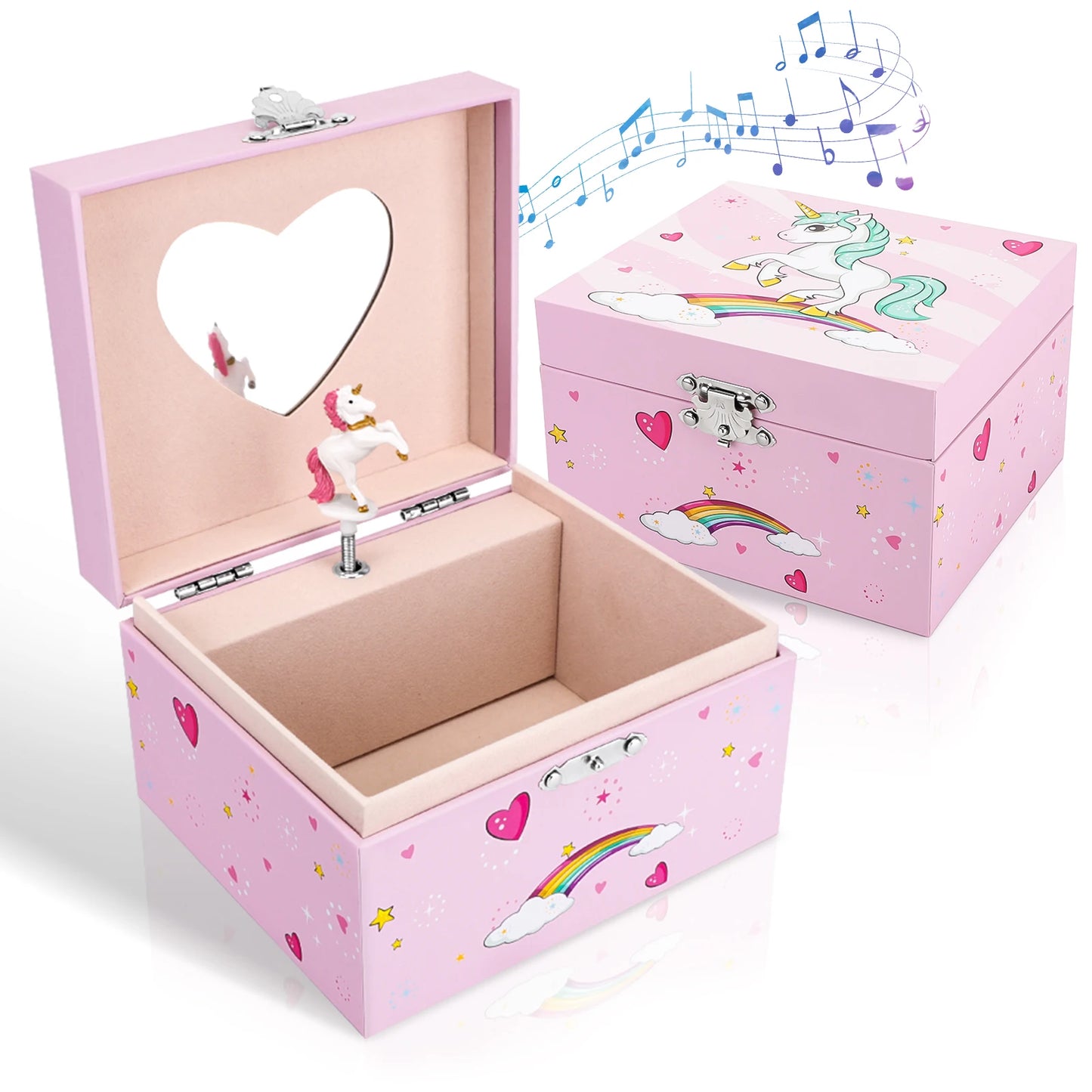Kawaii Unicorn Music Box 🎀✨ - Adorable Jewelry Storage for Girls 🦄💖 | Rotating Ballet Decoration & Perfect Gift for Kids 🎁🎶