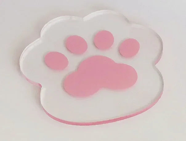 Kawaii Cat Paw Coaster 🌈 | Cute Acrylic Heat Insulated Cup Holder 🐾 | Adorable Home & Kitchen Decor!