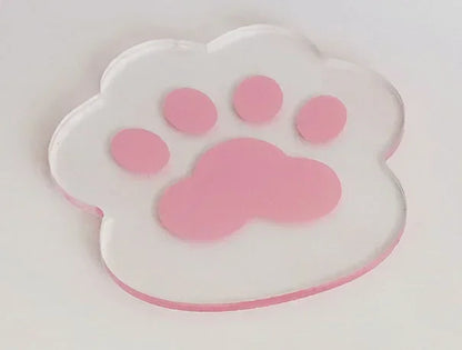 Kawaii Cat Paw Coaster 🌈 | Cute Acrylic Heat Insulated Cup Holder 🐾 | Adorable Home & Kitchen Decor!