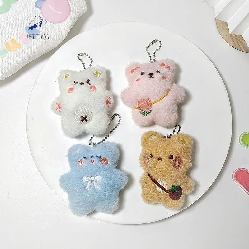 Mini Bear Plushie Keychain 🐻✨ - Adorable Cartoon Charm for Kids' Holiday Cheer! 🎄💕 - Pixie Quill