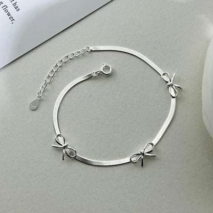 Kawaii 2025 925 Silver Bow Charm Bracelet 🌟✨ | Sweet & Personalized Luxury Jewelry for Women 🎀 | Perfect Bridesmaid Gift! 💖