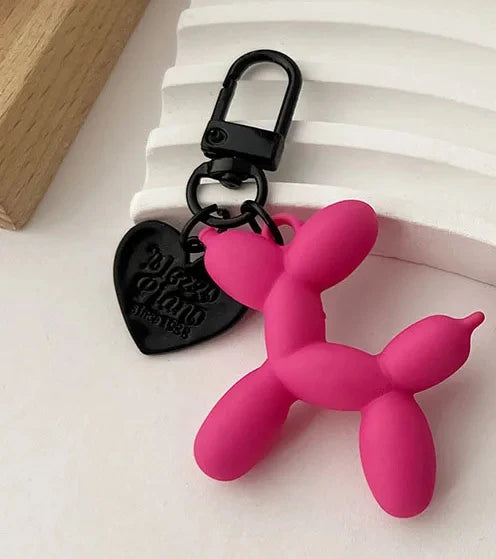 Kawaii Balloon Dog Keychain Models for Girls Sweet Ins Style Balloon Dog Phone Chain Key Buckle Accessories Bag Pendant Toys New