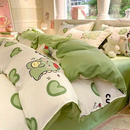 Kawaii Kids' Bedding Set 🛏️✨ | Cozy Duvet Cover & Pillowcase Collection for Playful Dreams 🌈💖