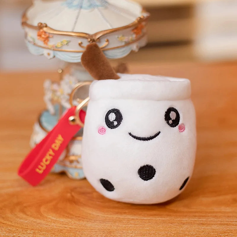 🥤 Bubble Tea Buddy Plush Keychain 🎀 Delightful Boba Companion for Your Bag! 🌟 Perfect Gift for Girls! ✨ - Pixie Quill