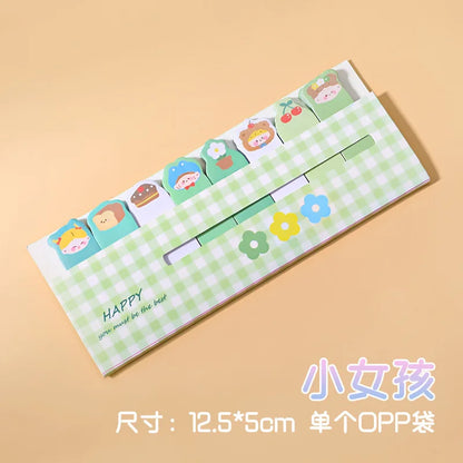 🍉🍓 120 PCS Cute & Colorful Cartoon Fruit & Flower Sticky Notes - Perfect for Fun Page Marking & Creative Organization! 🌼🍍