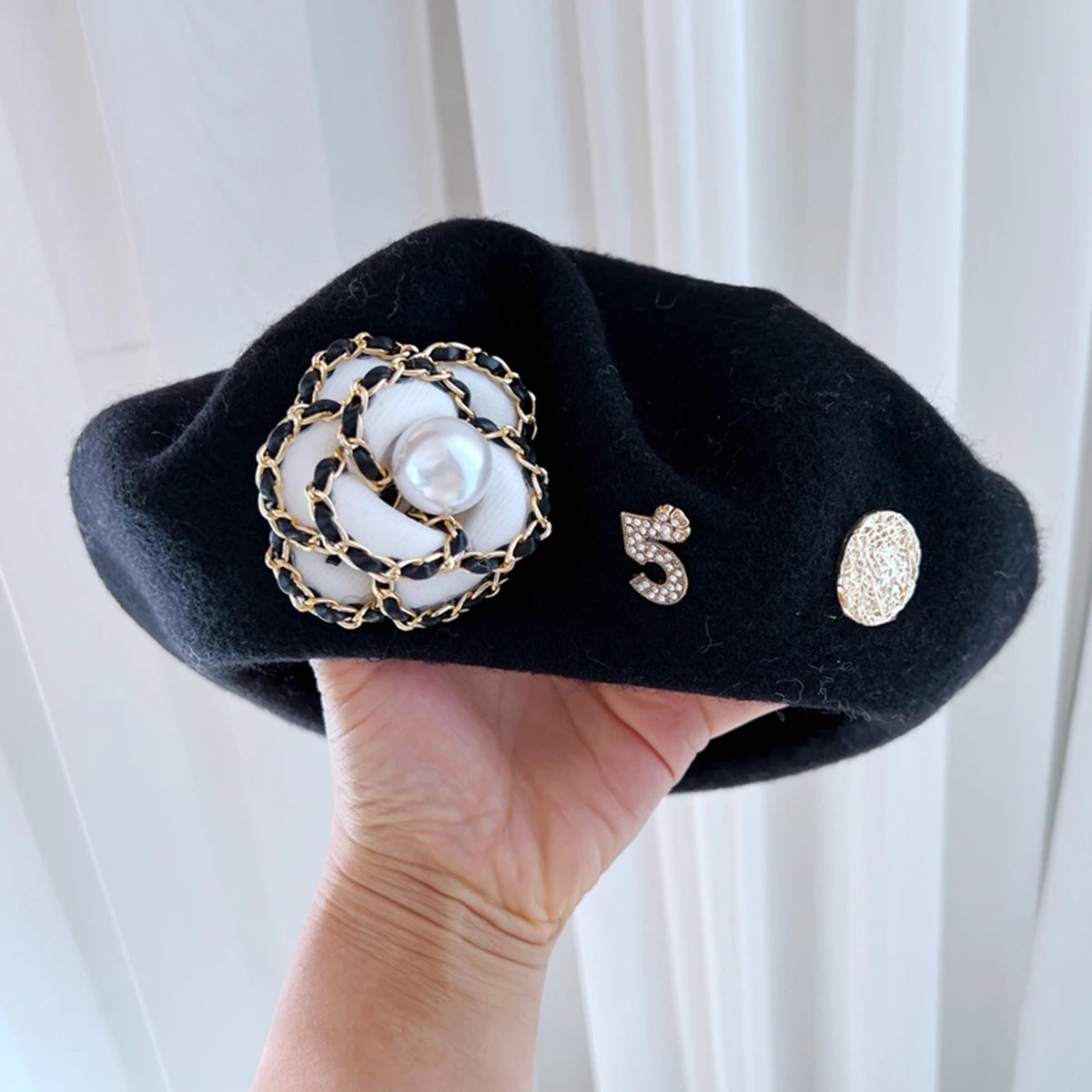 Flower Wool Beret For Women Winter Hat Cute Cozy Charm ❄️🧣