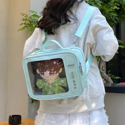 Adorable TV Design Ita Bag Ulzzang Style Crossbody With Transparent Pocket 👜