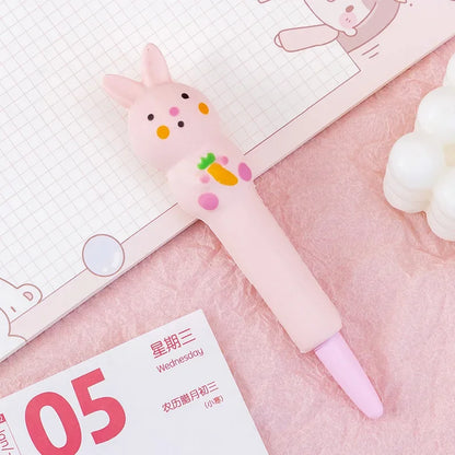 🐰✨ Adorable Rabbit Gel Pens - Squishy Foam Cuties for Bright School Days & Creative Offices! 🖊️🌈