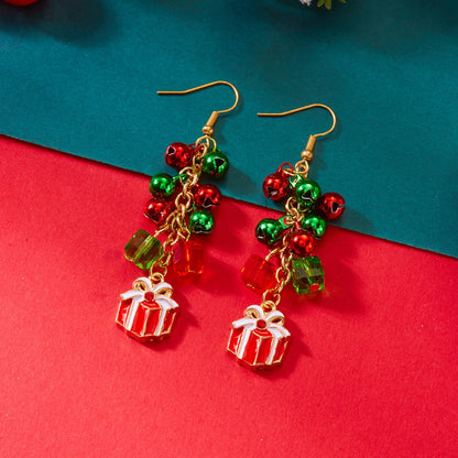 Pink Christmas Santa Earrings Dangle For Women Snowman Snowflake Tree 🎄🎅❄️