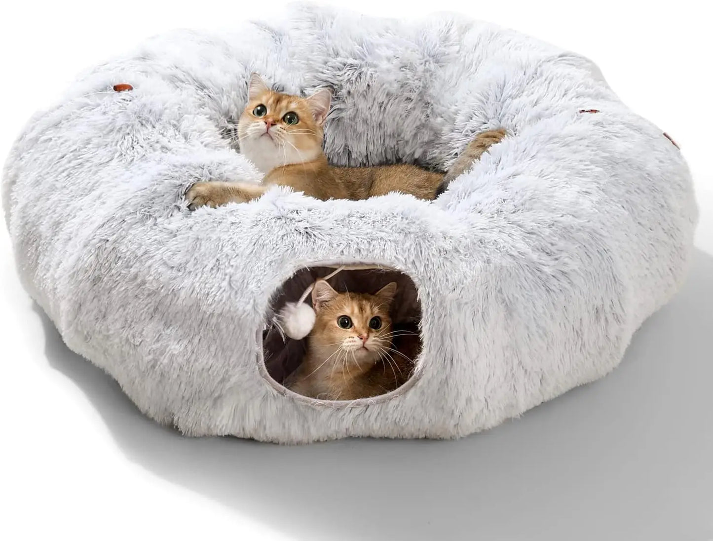 Cuddly Cat Adventure Tunnel 🐾✨ - Plush Cozy Bed & Play Zone for Indoor Felines! 🐱💕
