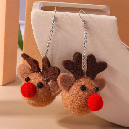 Whimsical Christmas Elk Earrings For Women And Girls Handmade Dangle Jewelry 🦌🎄