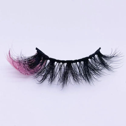 ✨ Kawaii Glitter Ombre 20MM Mink Lashes 🌈 | Dramatic & Colorful Fake Eyelashes 💖