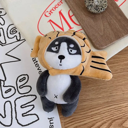 Kawaii Shiba-Inu Taiyaki Plush Keychain 🎀🐶 | Adorable Akita Inu & Husky Backpack Charm | Cute Stuffed Toy Gift for Kids! 🎁✨
